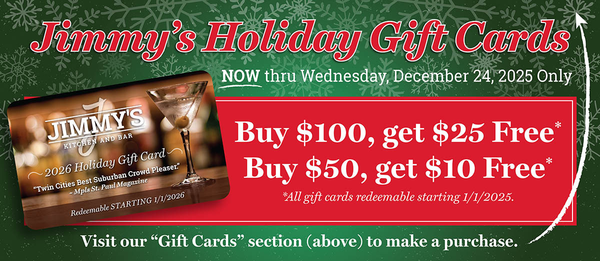 Jimmy's Holiday Gift Card Promo